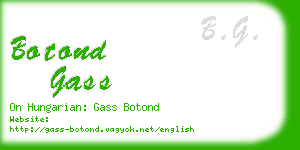 botond gass business card